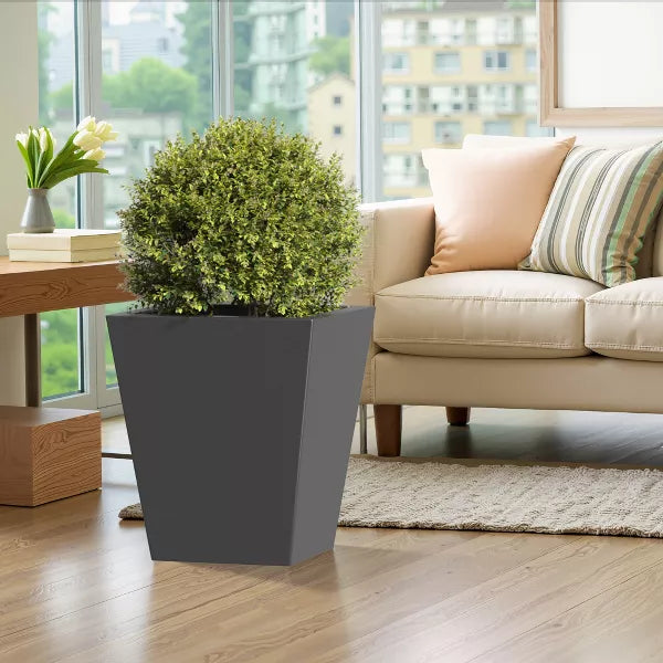 Wooakway Outdoor/Indoor/Decor/Garden Large Tall Metal Planter Pots Planter Boxes Cachepots Nursery Pots