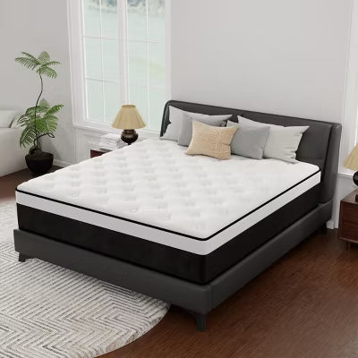 CHEVNI 10/12/14 Inch Mattress in a box Hybrid Spring Memory Foam Medium Firm