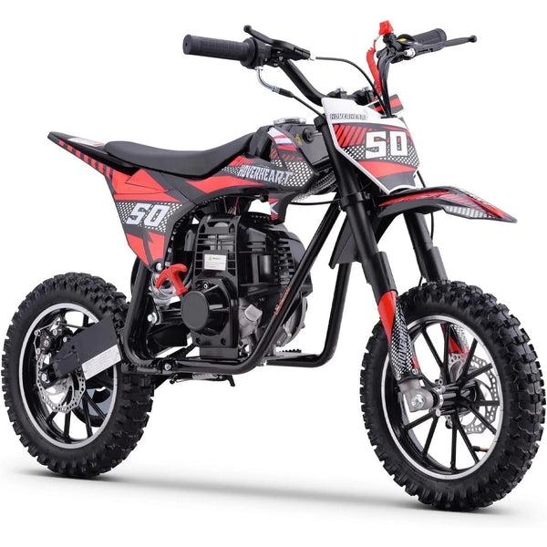 WAWA Gas Dirt Bike for Adults & Teens, 49CC 4-Stroke Gas Powered off Road Motorcycle(Red)