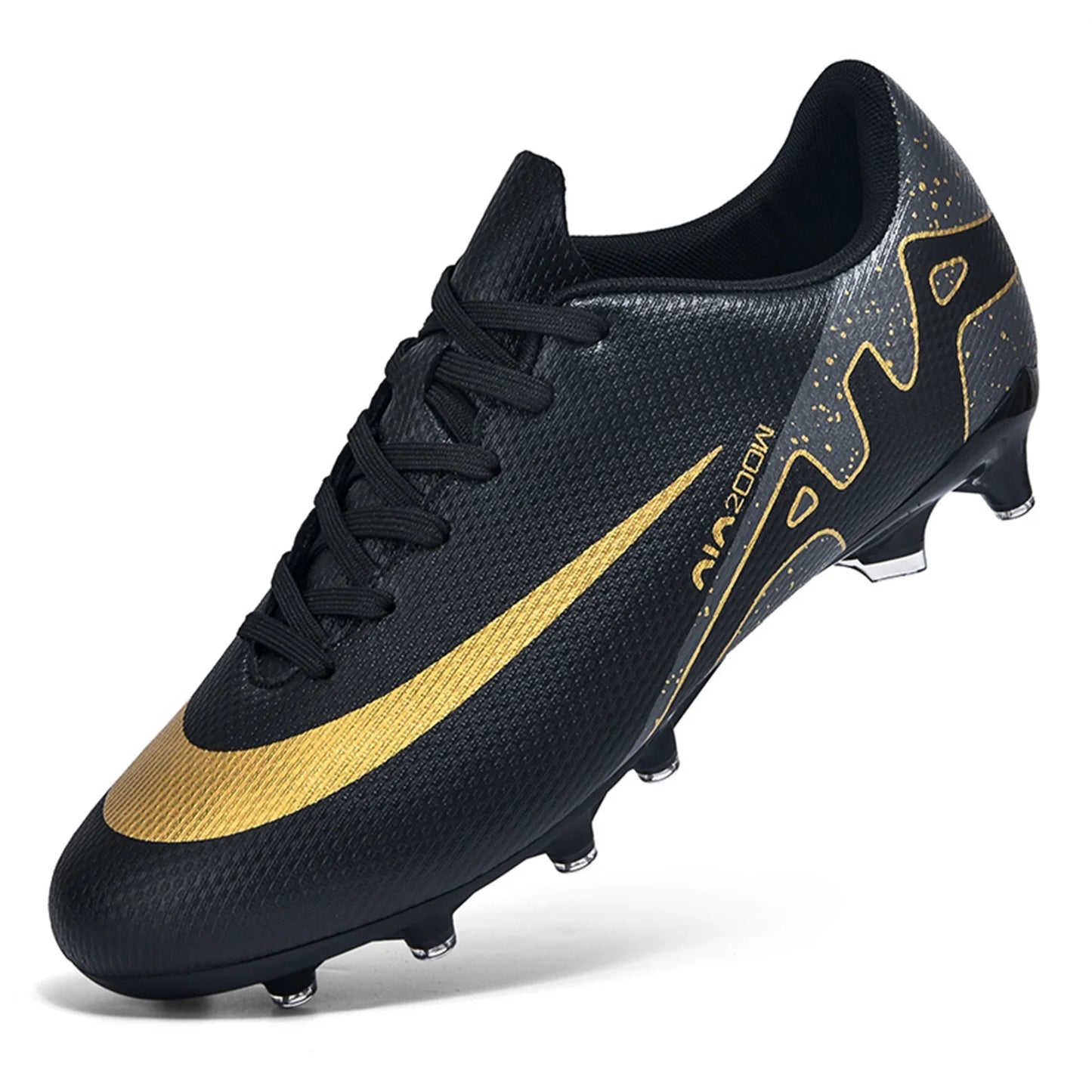 HAOSHIDUO Soccer Cleats for Men Lightweight Durable Lace-Up Outdoor Football Cleats Sports Shoes AG