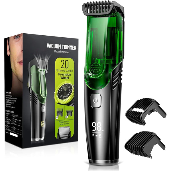 Vislone Beard Trimmer for Men, Cordless Electric Shaver with Adjustable Length Comb (1-20mm), for Beard, Mustache, Sideburns, Green