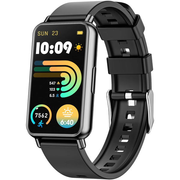 Mingdaln Fitness Tracker for Men Women, 1.45" with 100 Sport Mode/Activity Tracker/IP68 Waterproof, for Android iPhone Devices (Black)