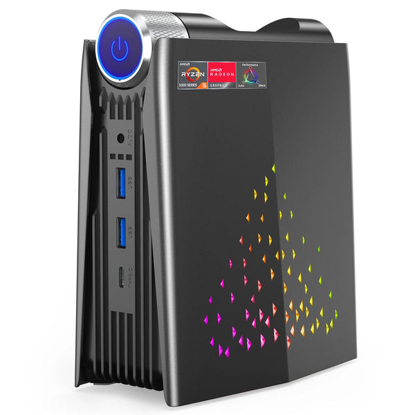 NIPOGI S3A Mini PC with AMD Ryzen 7 5700U, 16GB RAM, 512GB SSD, Windows 11 PRO