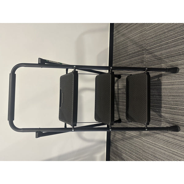 PhiloDeco Step Ladder, Folding Step Stool with Wide Anti-Slip Pedal, Sturdy Steel Ladder, Convenient Handrail, Lightweight, Portable Steel Step Stool