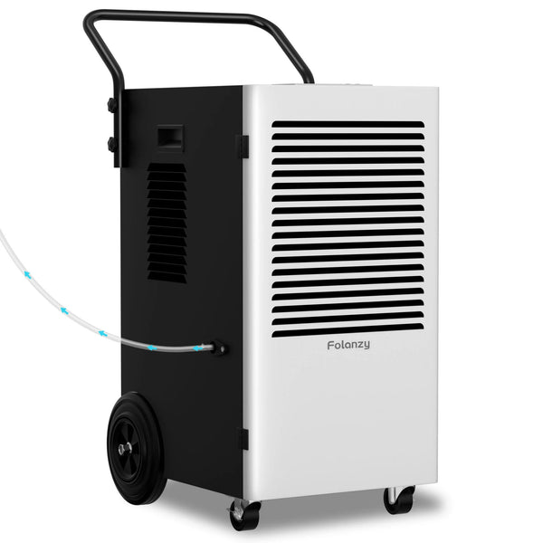 Folanzy 168 Pints Commercial Dehumidifier with Pump and Drain Hose for Basements Home and Large Spaces up to 7,200 Sq Ft