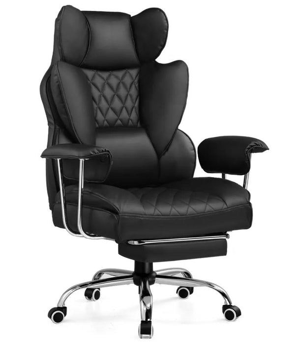GTRACING Ergonomic Office Chair, Big and Tall, Outward Fixed Soft Armrests and Footrest