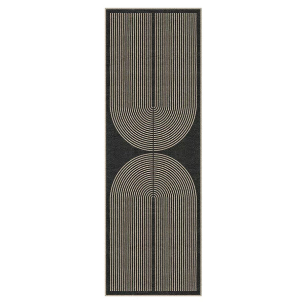 Lahome Modern Rainbow Jute Washable Outdoor Area Rug-Soft, Durable Carpet for Patio, Garden, or Balcony
