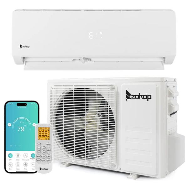 Ktaxon 9000 BTU Wifi Enabled 19 Seer Mini Split Air Conditioner & Heater AC 115V