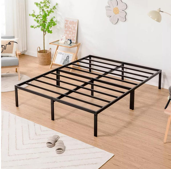 COMHOMA Metal Platform Bed Frame Heavy Duty with 14 High Under Bed Storage Space