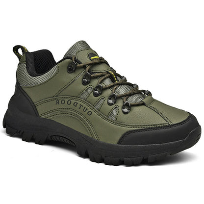 HAOSHIDUO Men's Waterproof Hiking Shoes Anti Slip Durable Outdoor Shoes Comfortable Hike Trekking Trails Shoes