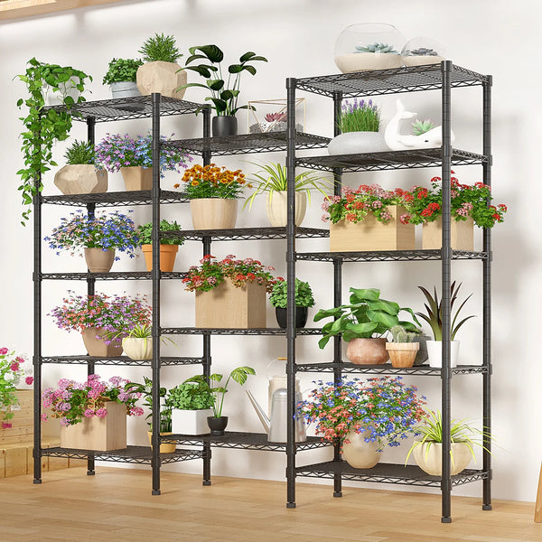 Ktaxon 1500LBS Heavy Duty Wire Shelving, 14-Tier Steel Garage Storage Rack, Adjustable DIY Metal Commercial Shelving for Garage Pantry Storage Organizer, 62.9"W x 13.8"D x 71"H