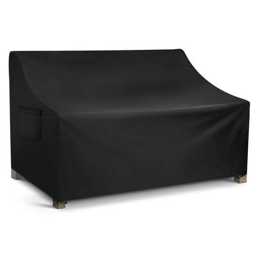 CATGOOD Patio Furniture Cover Waterproof, 3-Seater Outdoor Sofa, 600D Heavy Duty Deep Lounge Loveseat, Large Lawn Furniture with Air Vent, 82.6"W x 39"D x 28"H, Black