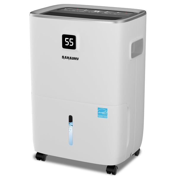 SAHAUHY 80 Pints Smart Dehumidifier for Home Basement Large Room Spaces up to 5,200 Sq. Ft with Drain Hose and Water Tank
