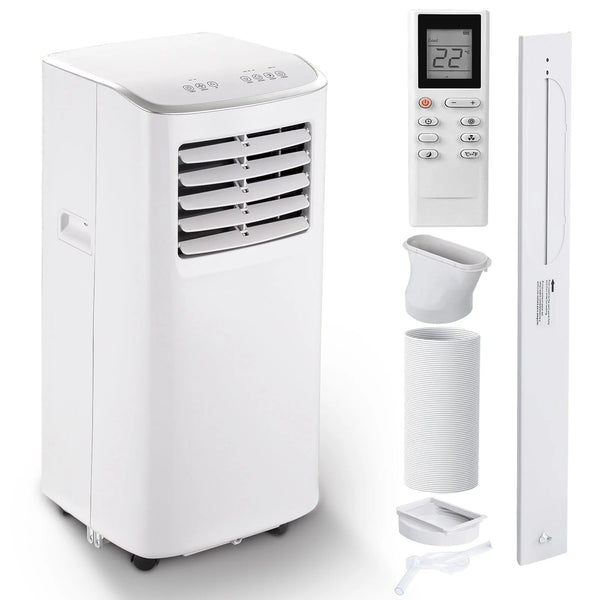 SOTOPLAY 8500 BTU Portable Air Conditioner,portable ac up to 550 Sq,3 IN 1 with Remote Control,Sleep Mode, Windows kit,Brush,White