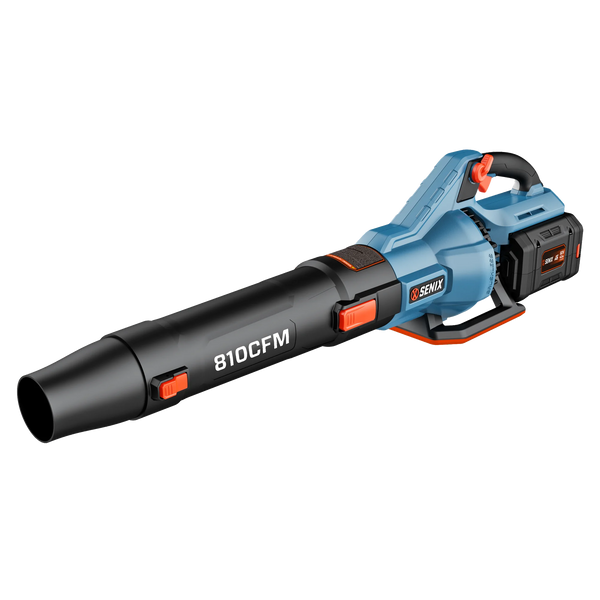 SENIX X6 60V Brushless 810CFM Cordless Leaf Blower, 4Ah Battery and Charger Included