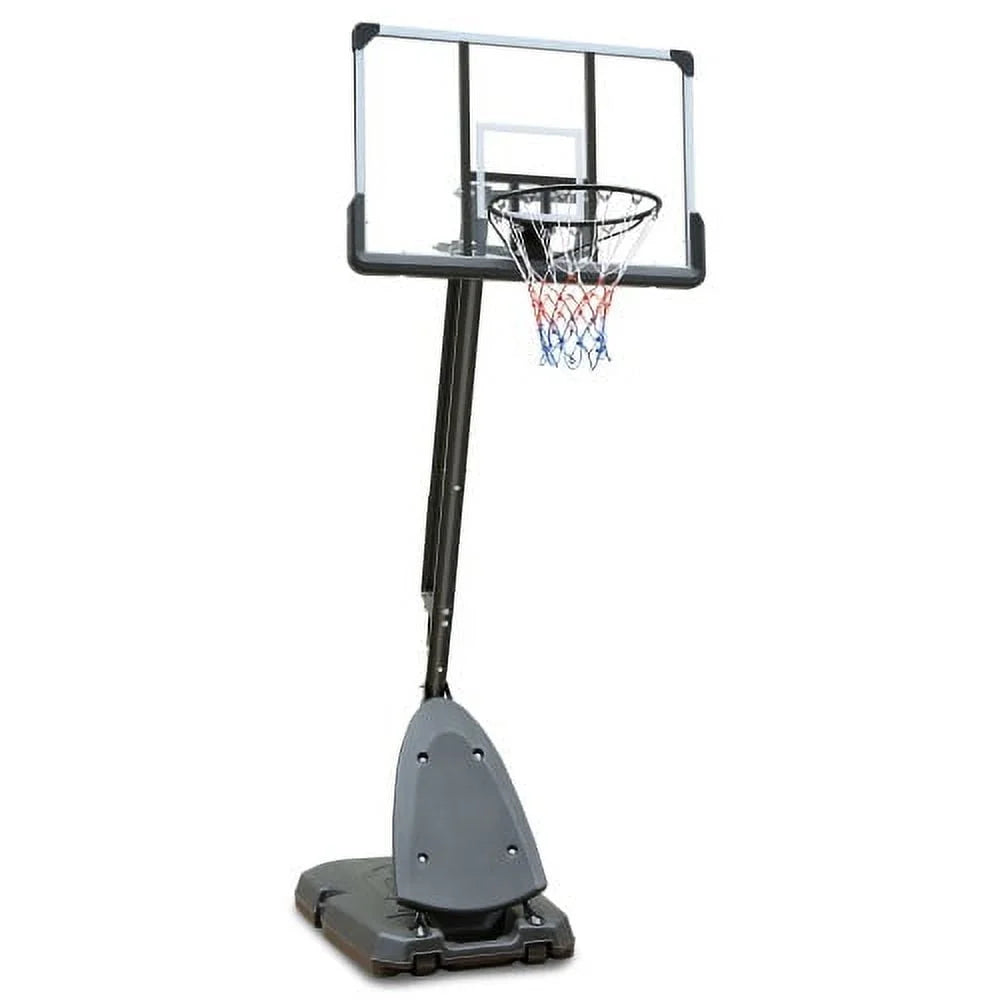 Portable Basketball Hoop Outdoor for Kids and Adults, Segmart 44 inch Basketball Hoop for Backyard, 7.2Ft-10FT Height Adjustable Basketball Goal System with Shatterproof Backboard, Larger Base