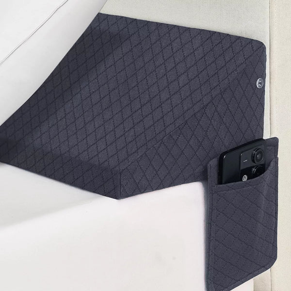 Inhand Bed Wedge Pillow for Headboard - Gray Bed Wedge Gap Filler, Bloster Triangle Headboard Pillow Queen Size Stop Losing Pillows from Mattress