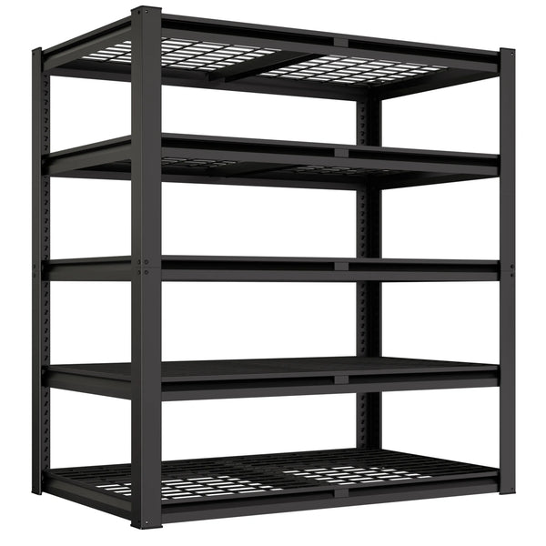 Prilinex 2500LBS Metal Storage Shelves Garage Shelving Unit 5 Tier Heavy Duty Storage Rack for Warehouse Pantry Closet, 48"W x 24"D x 72"H