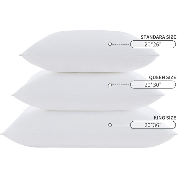 Teler Pillows for Sleeping(2-Pack), Luxury Hotel Pillows Queen Size Set of 2,Bed Pillows for Side and Back Sleeper