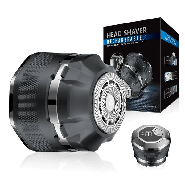 Head Shavers for Bald Men, Vislone Rechargeable Electric Razor with Fast Shaving, IPX8 Waterproof, Wet Dry, LED Display, Gift for Men (Gray)