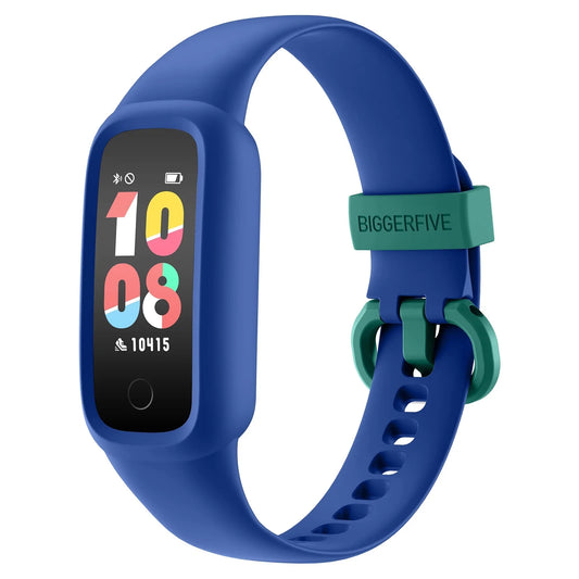 BIGGERFIVE Kids Fitness Tracker, Pedometer, 0.96'' Activity Tracker Watch for Boys Girls, IP68 Waterproof, Blue