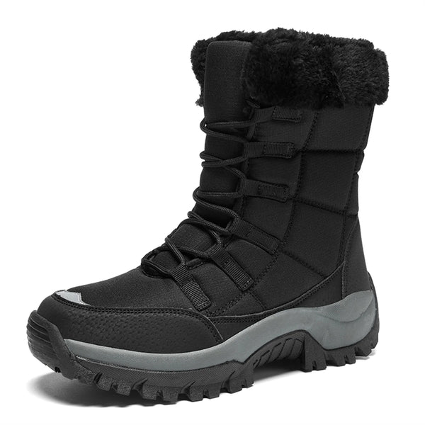 HAOSHIDUO Women's Winter Snow Boots Comfortable Warm Soft Plush Shoes Non Slip Durable Outsole