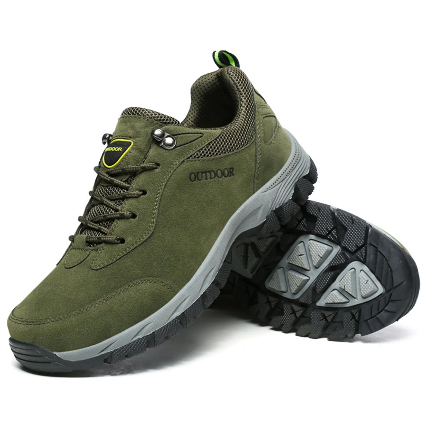 HAOSHIDUO Men's Hiking Shoes Low-Top Waterproof Non-Slip Trekking Trails Sports Shoes Size 7.5