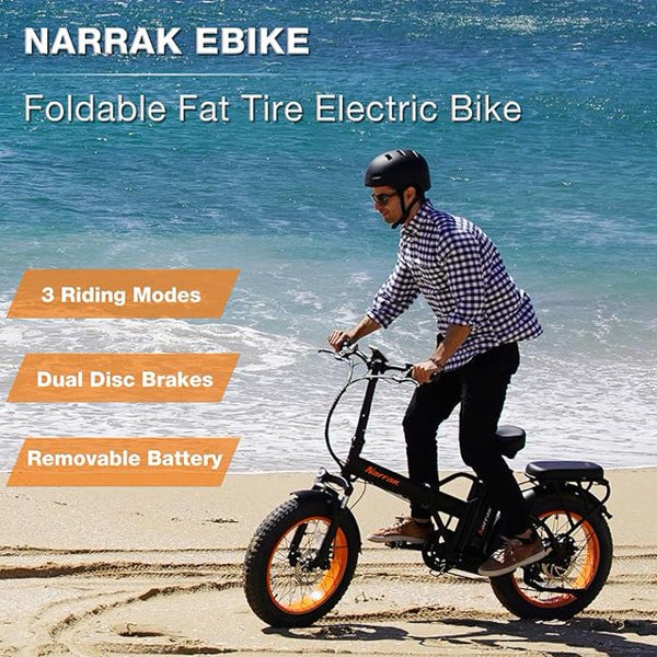 Skeri Electric Scooter, 26" Foldable E Bike, 1000W Motor, 48V 13Ah Removable Electric Bike