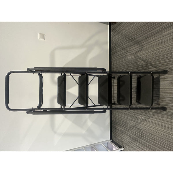 PhiloDeco 5 Step Ladder, Ladders for Home, Anti-Slip Pedals, Aluminum Step Stool Foldable, Lightweight to Move, Ease of Storage, Hold 300lbs - Black