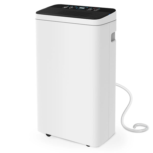 PhiloDeco 30 Pint Dehumidifier for Homes, Basements & Large Rooms (1500 sq. ft.) - Ultra Quiet, Intelligent Humidity Control, Portable with Drain and Easy-Clean Water Tank