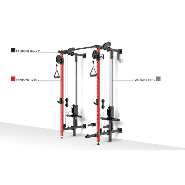 WARIOUT Wall Mounted Power Rack – Heavy Duty Foldable Squat Rack for Home Gym, 1000LB Capacity, Pull-Up Bar & J-Hooks – Space-Saving Strength Training Equipment for Home Gym