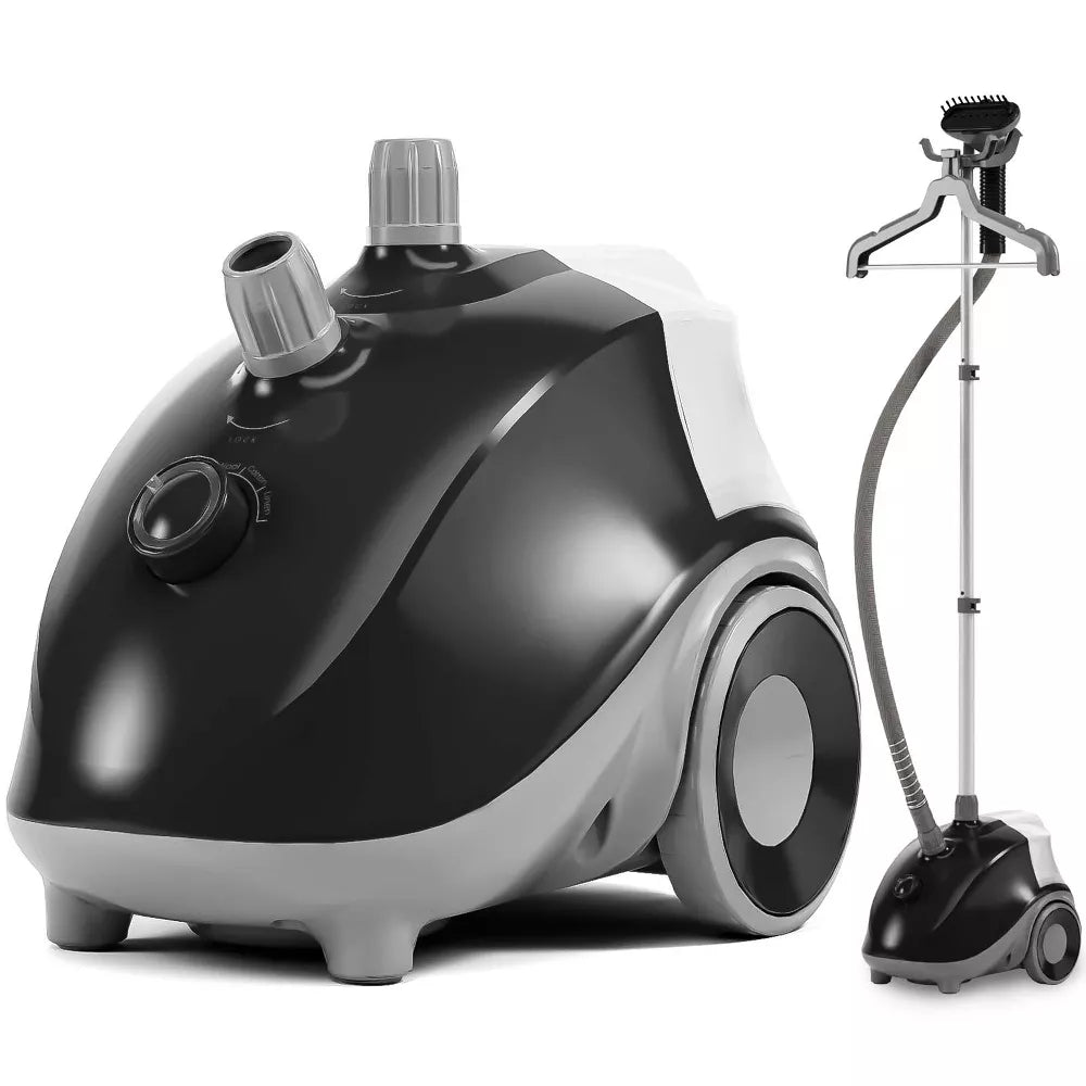 DOMETOUR Standing Garment Steamer 1500W Powerful Steamer for Clothes with Roll Wheels 1.7L Water Tank for 55 Min Continuous Steaming