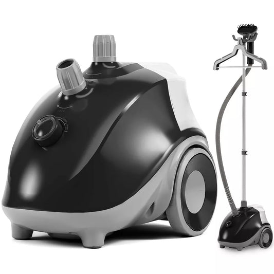 DOMETOUR Standing Garment Steamer 1500W Powerful Steamer for Clothes with Roll Wheels 1.7L Water Tank for 55 Min Continuous Steaming