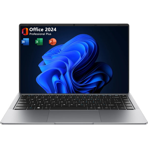 14.1" Laptop Computer,6GB RAM 256GB SSD,Windows 11 Pro Bussiness NoteBook PC,MS Office 2024,Intel Celeron N4000(up to 2.6GHz) 100% sRGB Screen