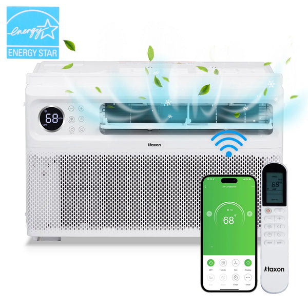 Ktaxon Energy Star 12000 BTU Inverter Window Air Conditioner, Energy-Saving Window AC Unit with APP & Voice Control, Ultra Quiet & Easy Installtion Design, Work with Alexa/Google Assistant