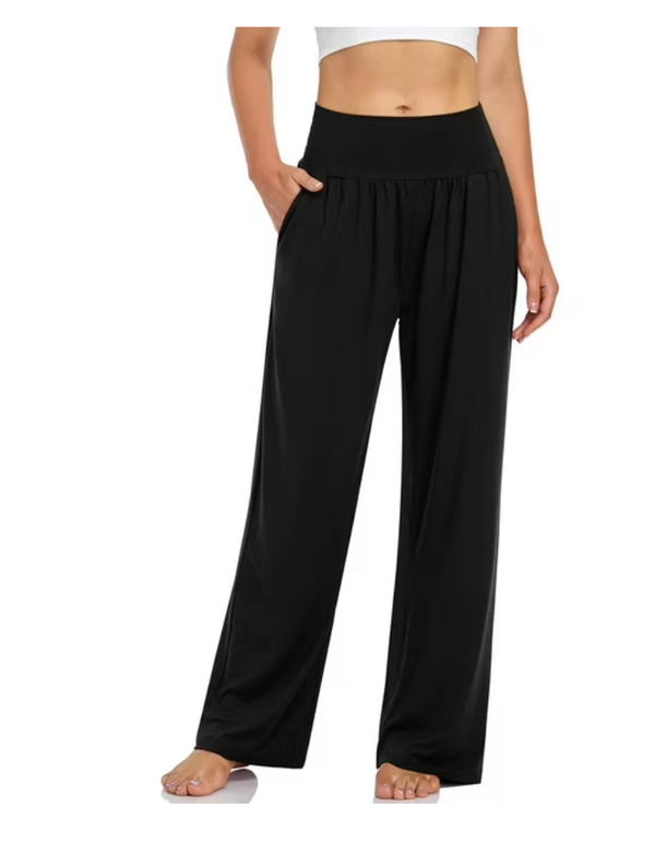 SWQZVT Womens Pants Summer Dress Pants for Women Black High Waisted Casual Stretchy Women Pants Light Weight Comfy Soft Comfort Slacks L