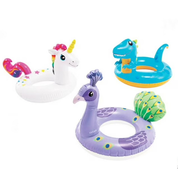 3-Pack Inflatable Flamingo Unicorn Pool Floats Summer Pool Toys Tropical Party Decorations Beach Lake Vacation Floating Loungers for Kids