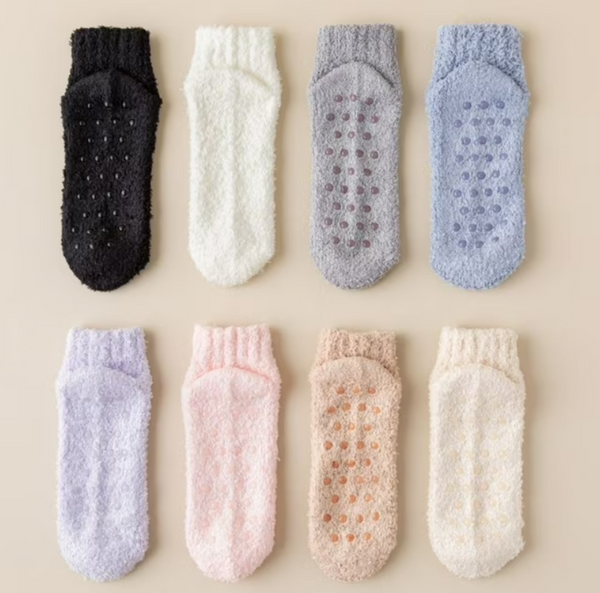 TRANSLINK Women Fuzzy Socks with Non Slip Grip Soft Warm Gift Idea for Her on Holidays Anniversaries