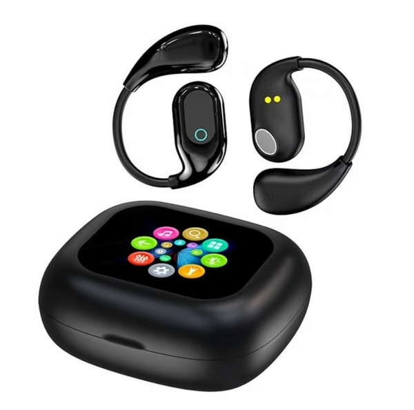 Bluetooth Headphone Sport Bluetooth Earbuds Stereo Deep Bass Over Ear Bud with Earhooks ENC Noise Cancelling Mic IPX7 Waterproof Earphone for Workout/Running