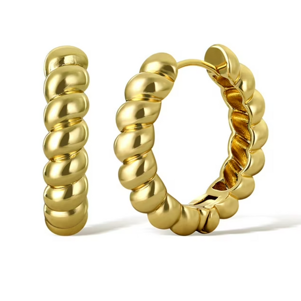 MiracDan Earrings for Women 3 Pairs 18K Gold Plated Hoop Earrings