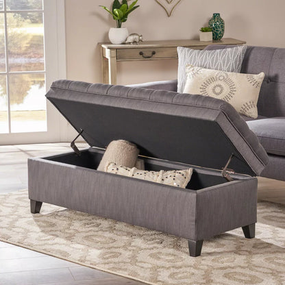 NicBex 50 Inch Storage Ottoman Bench with Legs for Bedroom,Entryway and Living Room