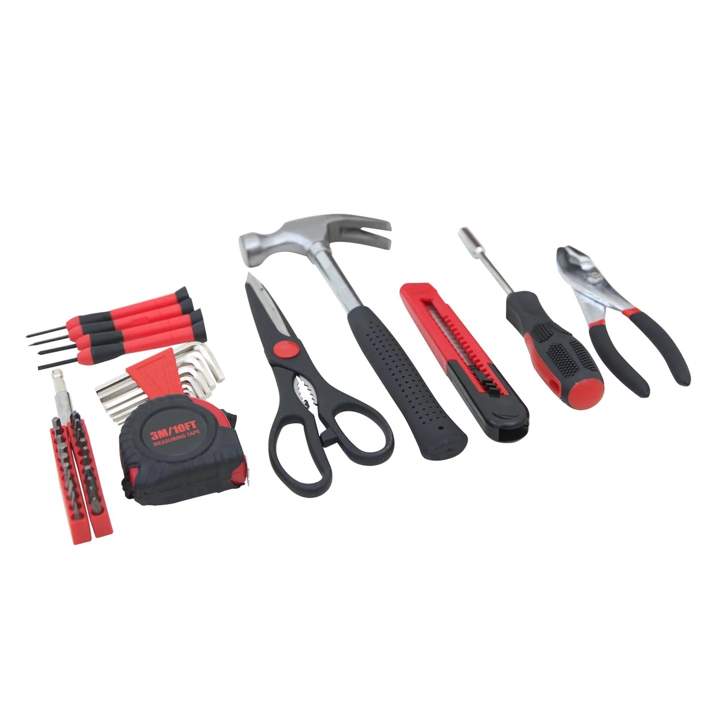 PhiloDeco 39-Piece Household Tools Kit Essential Home Repair Set with Plastic Toolbox Ideal for College Students, Home Use & More