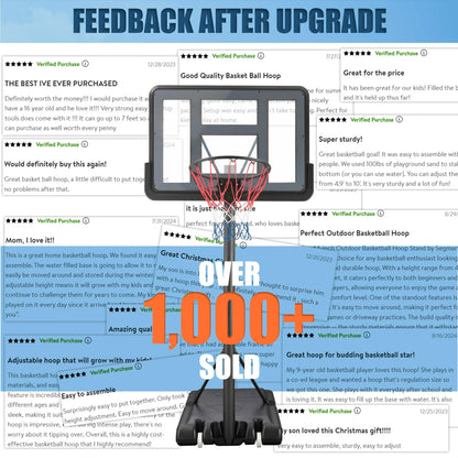 Portable Basketball Hoop Outdoor on Clearance, SEGMART Height Adjustable Swimming Pool Basketball Hoop Goal System with 44 inch PE Backboard for Kids Youth Adults Play in