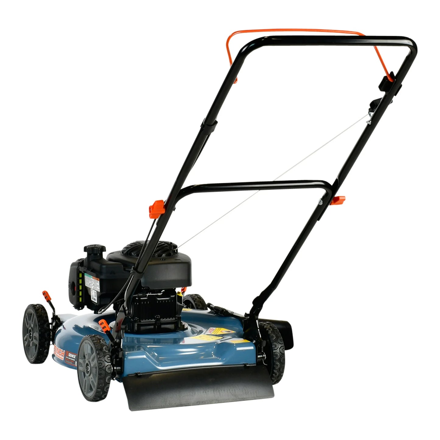 SENIX 20-Inch Gas Lawn Mower, 125 cc 4-Cycle Briggs & Stratton Engine, Push Lawnmower with Side Discharge, 5-Position Height Adjustment, LSPG-L3