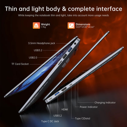 Laptop 15.6'' FHD Intel Alder Lake N97 up to 3.6GHz 16GB DDR4 512GB SSD with Windows 11