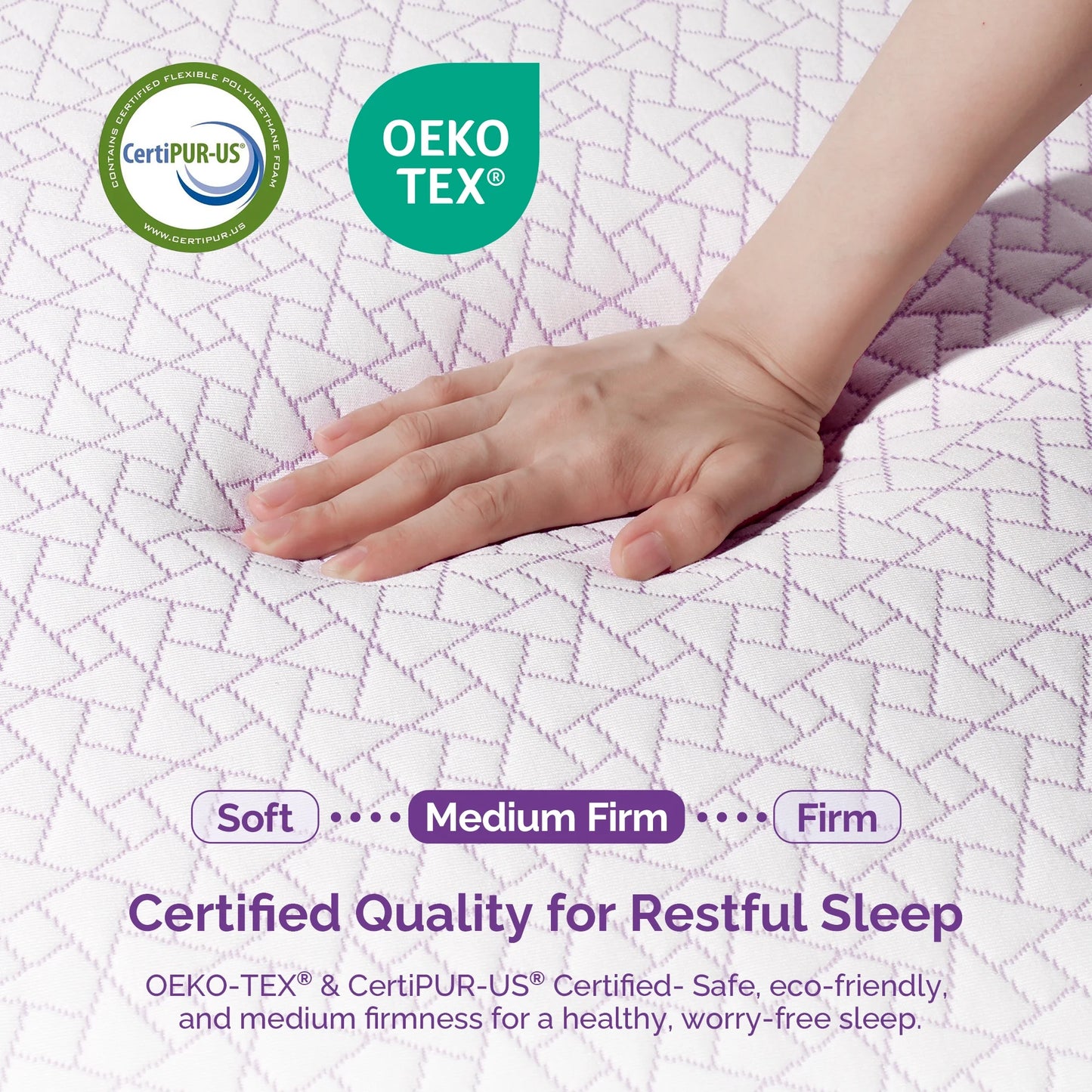 Waykar 14 inch queen mattress, Copper Gel Memory Foam Infused, Mattress in a Box, Fiberglass Free, Cool & Firm