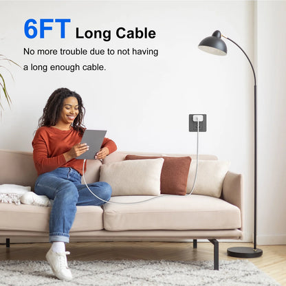USB C Charger iPhone 17 16 15 Charger, [MFi Certified] 2 Pack 20W PD White Fast Charger Block with 6FT USB C Cable Compatible with iPhone 17/16/15, iPad, Galaxy, Android