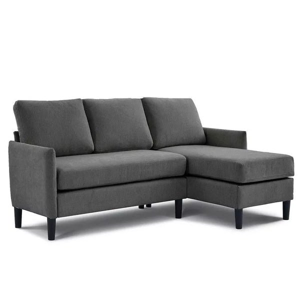 Hyleory Luxury Reversible Chaise Sectional Sofa Set  linen blend Fabric, Modular Left/Right Design, Sturdy Frame for Living Room Home Theater