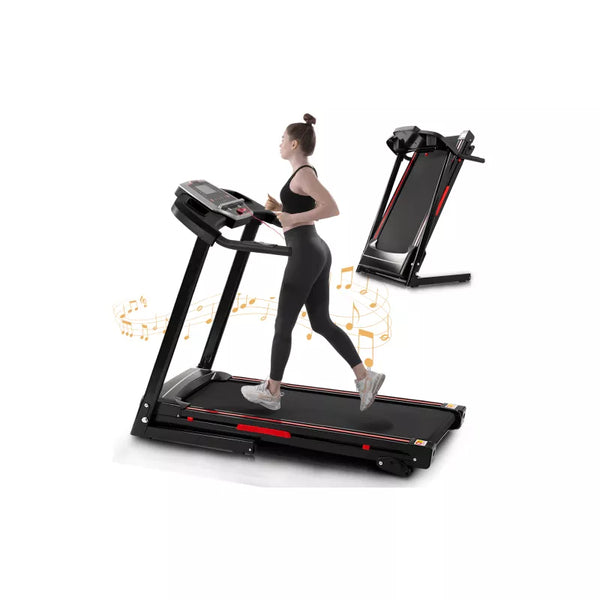 BestParts Folding Treadmill, 3.5 HP, with Incline - 12 Programs, 300-Pound Capacity, LED Display and Wheels, Home Gym