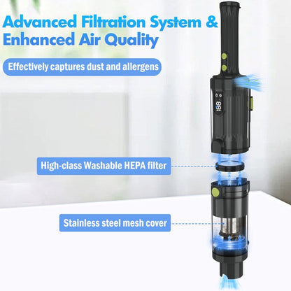 CareVac Cordless Stick Vacuum Cleaner Lightweight for Carpet Floor Pet Hair Home